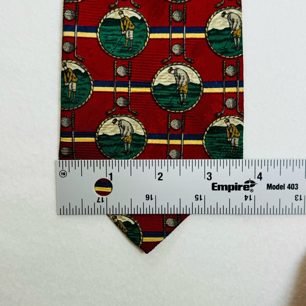 Robert Talbott Red And Green Patterned Golf Tie - image 6